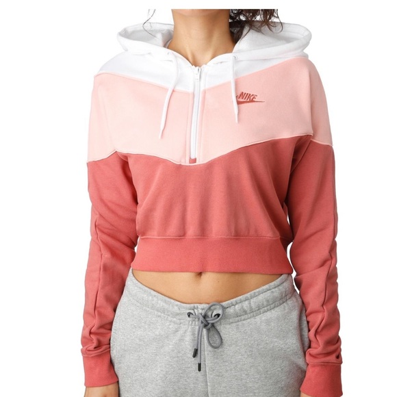 Nike Tops - Nike Women’s heritage crop Hoodie Sweatshirt M